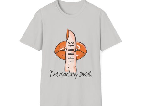 Shhhhh...I m Reading Smut T-Shirt (Orange) For Sale