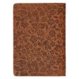 I Can Do All Things Through Christ Brown Floral Faux Leather Journal with Zipped Closure on Sale