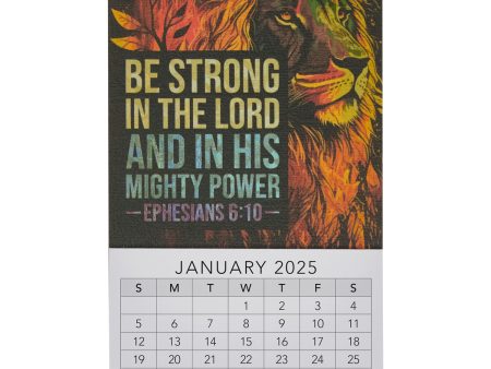 2025 Mini Magnetic Calendar - Be Strong in the Lord and in His Mighty Power on Sale