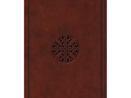 ESV Value Thinline Bible Brown Mosaic Cross Design (Imitation Leather) on Sale