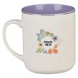 Be Still & Know Floral Purple Interior Ceramic Mug - Ps. 46:10 Cheap