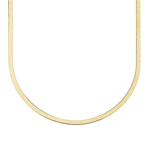 ISABELLA HERRINGBONE NECKLACE GOLD For Discount