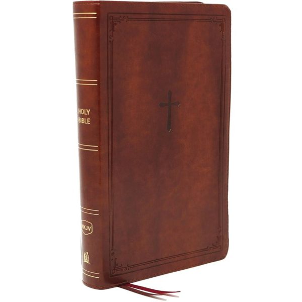 NKJV End Of Verse Personal Size Reference Bible Large Print Brown (Comfort Print)(Imitation Leather) Hot on Sale