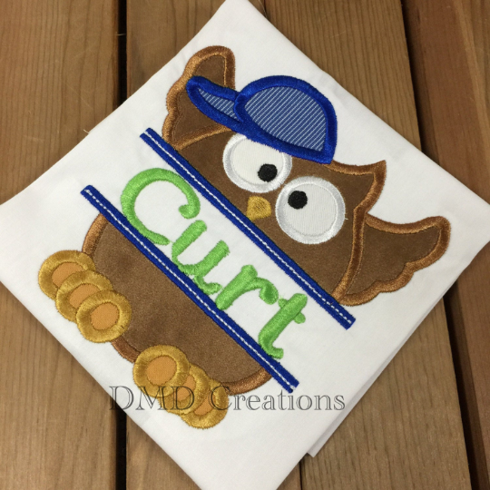 Owl with Baseball Cap shirt , Personalized Boy owl shirt Online Hot Sale