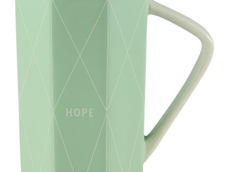 Hope Geometrical Green Ceramic Mug - Romans 15:13 Supply