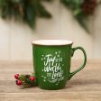 Joy To The World, The Lord Is Come Green Ceramic Mug Online now