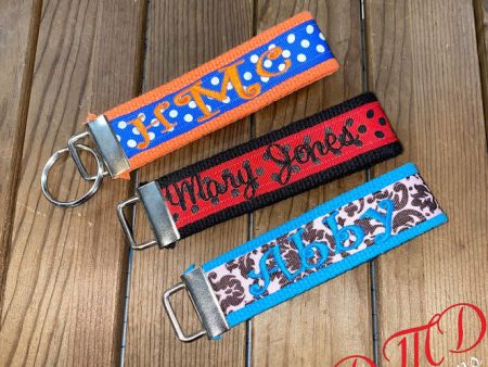 Monogram Keychain, Monogram Key Fob, Keychain Wristlet Supply