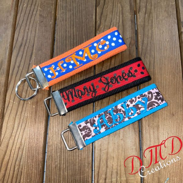 Monogram Keychain, Monogram Key Fob, Keychain Wristlet Supply