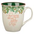 Come Let Us Adore Him Green Interior Ceramic Mug Cheap