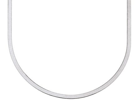 ISABELLA HERRINGBONE NECKLACE SILVER For Discount