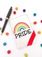 Pride Rainbow notebook cover (2 sizes available) machine embroidery design DIGITAL DOWNLOAD For Discount