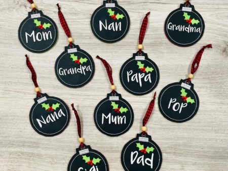 Family Ornament Set of 10 designs 4x4 machine embroidery design DIGITAL DOWNLOAD For Cheap