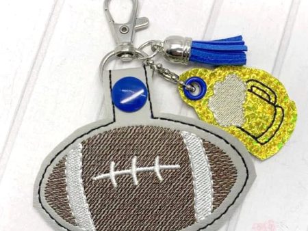 Football and beer snap tab and charm set machine embroidery design DIGITAL DOWNLOAD Sale