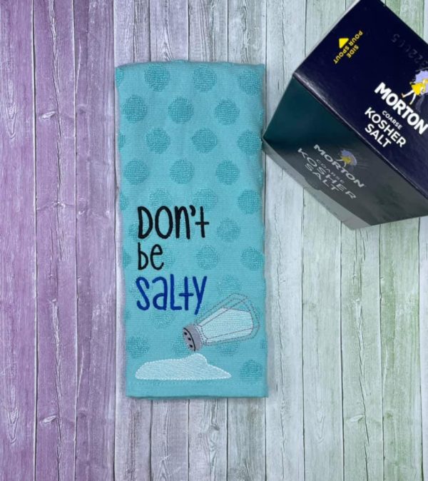 Don t be Salty Sketchy machine embroidery design (4 sizes included) DIGITAL DOWNLOAD Discount