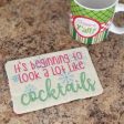 It s beginning to look a lot like cocktails ITH Mug Rug (4 sizes included) machine embroidery design DIGITAL DOWNLOAD Hot on Sale