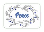 Peace ITH Mug Rug (4 sizes included) machine embroidery design DIGITAL DOWNLOAD Online now