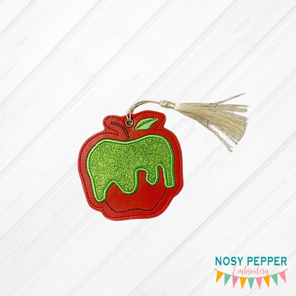 Poison Apple Applique Bookmark bag tag ornament 4x4 machine embroidery design DIGITAL DOWNLOAD For Discount