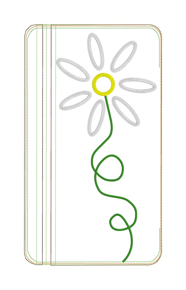 Daisy Applique ITH Bag (4 sizes available) machine embroidery design DIGITAL DOWNLOAD Hot on Sale