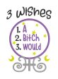 3 Wishes applique (4 sizes included) machine embroidery design DIGITAL DOWNLOAD For Sale