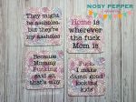 Mature Mom Coaster set of 4 designs machine embroidery design DIGITAL DOWNLOAD Fashion