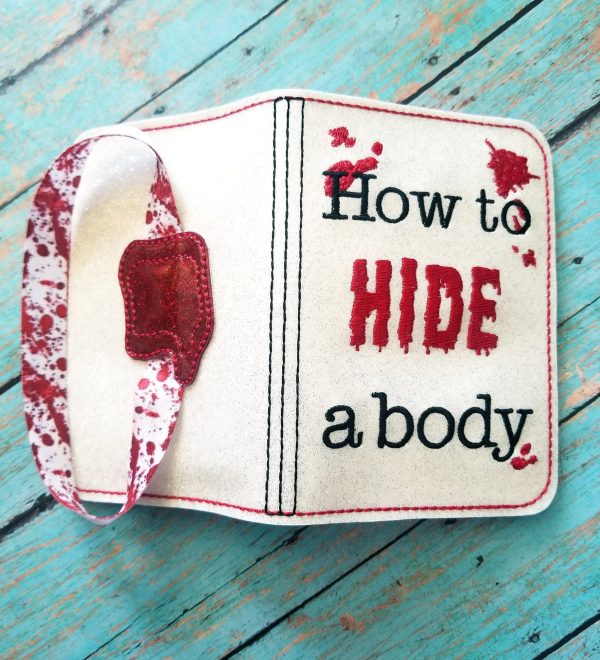 How to hide a body notebook cover (2 sizes available) machine embroidery design DIGITAL DOWNLOAD Online Hot Sale