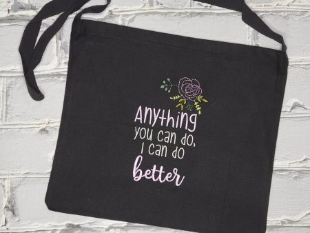 Anything you do I can do better machine embroidery design (4 sizes included) DIGITAL DOWNLOAD For Discount