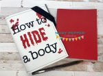 How to hide a body notebook cover (2 sizes available) machine embroidery design DIGITAL DOWNLOAD Online Hot Sale