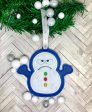 Grumpy Snowman applique ornament 4x4 machine embroidery design DIGITAL DOWNLOAD Online Sale