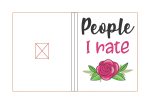 People I hate floral notebook cover (2 sizes available) machine embroidery design DIGITAL DOWNLOAD Hot on Sale