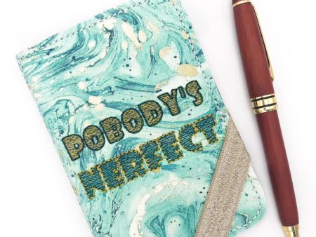 Pobody s nerfect sketchy notebook cover (2 sizes available) machine embroidery design DIGITAL DOWNLOAD Supply