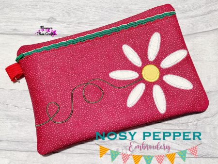 Daisy Applique ITH Bag (4 sizes available) machine embroidery design DIGITAL DOWNLOAD Hot on Sale