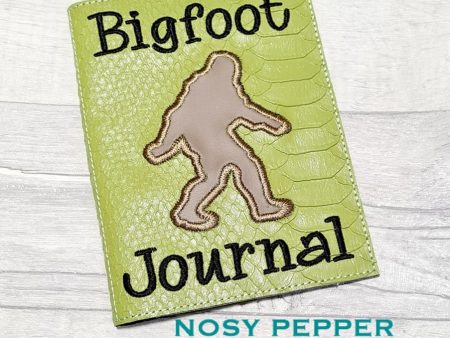 Bigfoot Journal notebook cover (2 sizes available) machine embroidery design DIGITAL DOWNLOAD Cheap