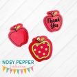 Apple gift tag charm set 4x4 machine embroidery design DIGITAL DOWNLOAD Discount