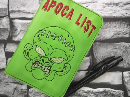 Apoca list Notebook cover (2 sizes available) machine embroidery design DIGITAL DOWNLOAD Online now