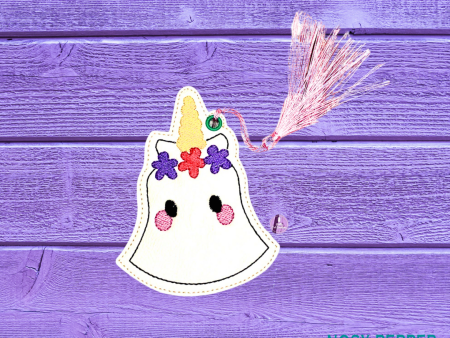 Uni ghost snap bookmark bag tag ornament 4x4 machine embroidery design DIGITAL DOWNLOAD For Cheap