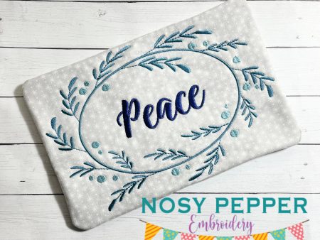 Peace ITH Mug Rug (4 sizes included) machine embroidery design DIGITAL DOWNLOAD Online now