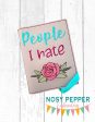 People I hate floral notebook cover (2 sizes available) machine embroidery design DIGITAL DOWNLOAD Hot on Sale