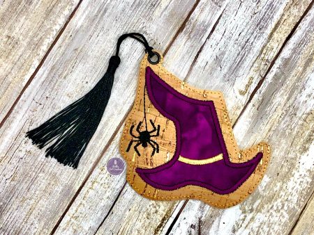 Witch Hat Applique bookmark bag tag ornament 4x4 machine embroidery design DIGITAL DOWNLOAD on Sale