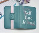 Self care journal notebook cover (2 sizes available) machine embroidery design DIGITAL DOWNLOAD For Sale