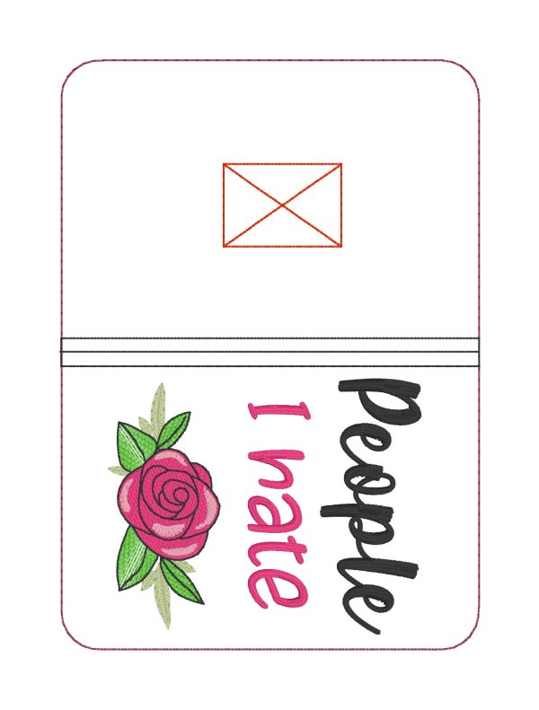 People I hate floral notebook cover (2 sizes available) machine embroidery design DIGITAL DOWNLOAD Hot on Sale