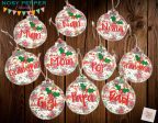 Family Ornament Set of 10 designs 4x4 machine embroidery design DIGITAL DOWNLOAD For Cheap