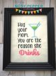 The reasons she drinks applique machine embroidery design (4 sizes included) DIGITAL DOWNLOAD Online now