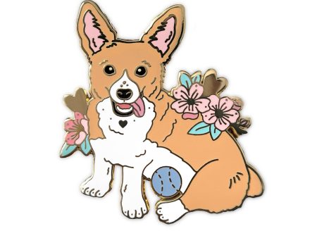 Corgi Enamel Pin For Discount