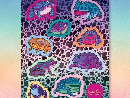 Froggy Fever Vinyl Sticker Sheet Sale