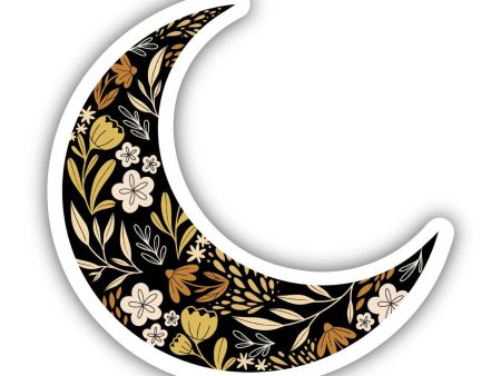 Floral Moon Vinyl Sticker For Cheap