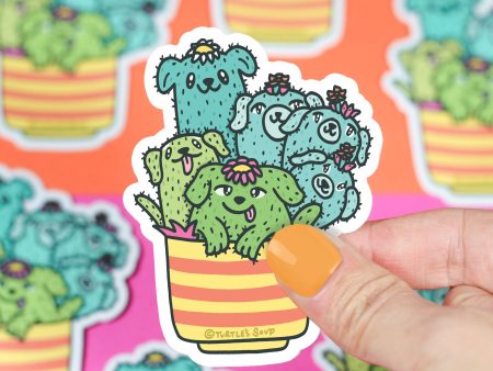 Cactus Pups Vinyl Sticker For Discount